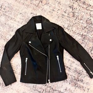 Sandro Black Leather Jacket